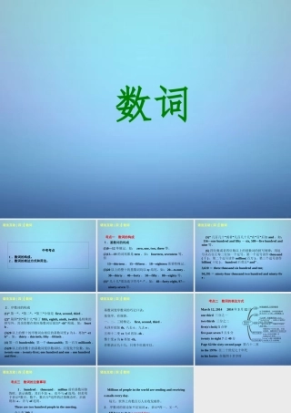 中考英语 数词课件