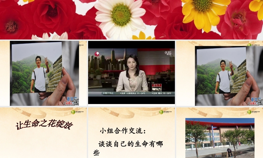 七年级政治上册 第三课第三框生命之花绽放课件 新人教版 课件