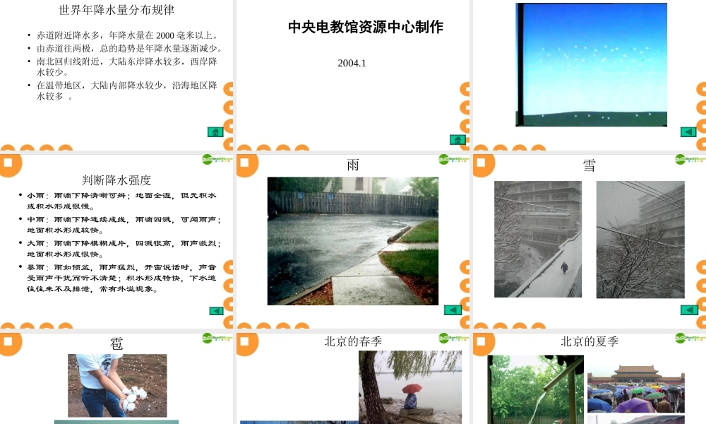 七年级地理上册 关于降水和降水的分布的课件 人教版 课件