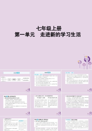 中考道德与法治总复习 七上 第一单元 走进新的学习生活课件