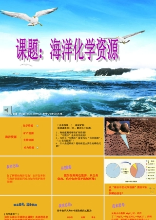 九年级化学 海洋化学资源课件 鲁教版 课件