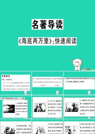 (贵州专版)七年级语文下册 第六单元 名著导读(海底两万里)快速阅读习题课件 新人教版 课件