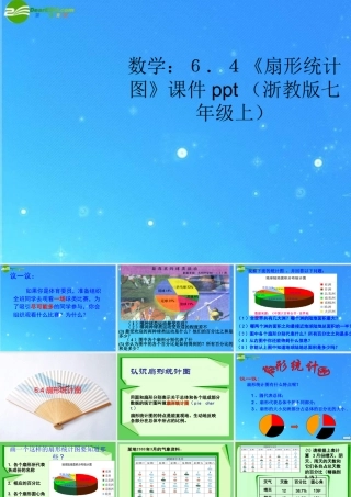 七年级数学上册 6.4(扇形统计图)课件 浙教版 课件