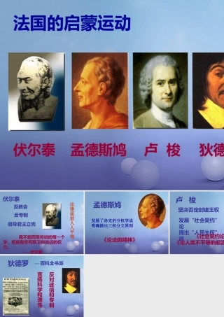 九年级历史上册 422 引领时代的思考图片素材 北师大版 素材