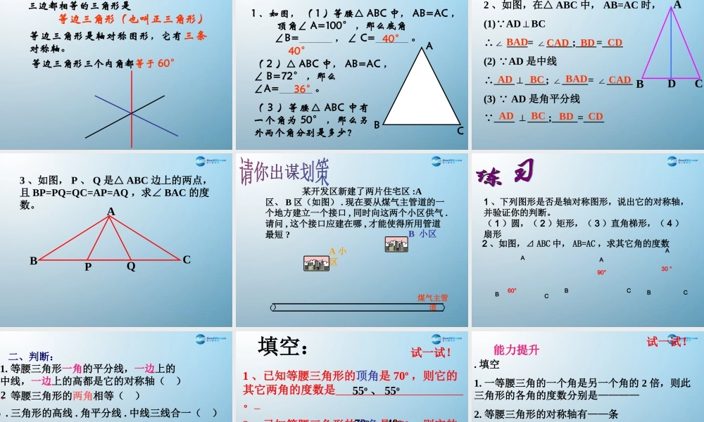 七年级数学上册 1.3 简单的轴对称图形课件 鲁教版五四制 课件