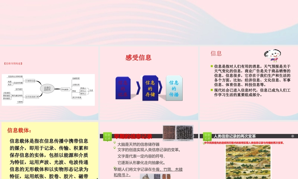 中考物理一轮复习 第十九章 走进信息时代考点梳理课件 沪科版 课件