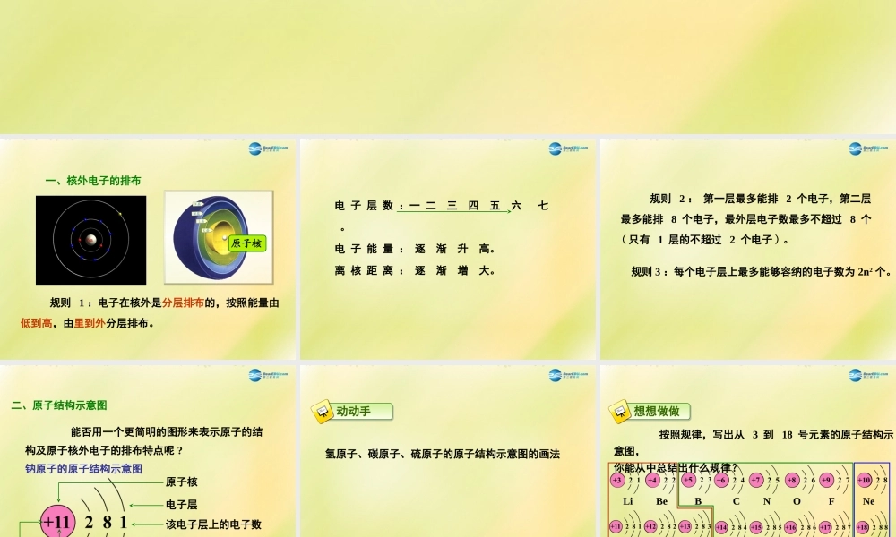 九年级化学上册 32 原子的结构(第2课时)课件 (新版)新人教版 学案