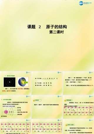 九年级化学上册 32 原子的结构(第2课时)课件 (新版)新人教版 学案