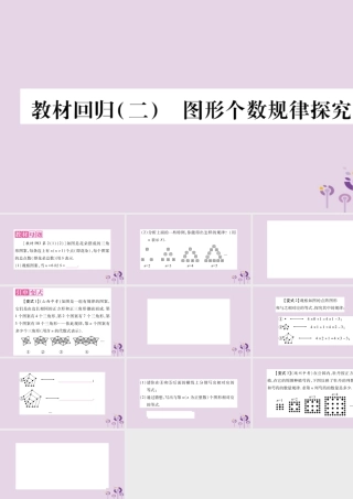七年级数学上册 第2章 整式加减 教材回归(二)图形个数规律探究课件 (新版)沪科版 课件