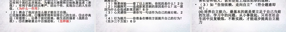 七年级政治下册 第二单元 做自立自强的人复习课件 新人教版 课件