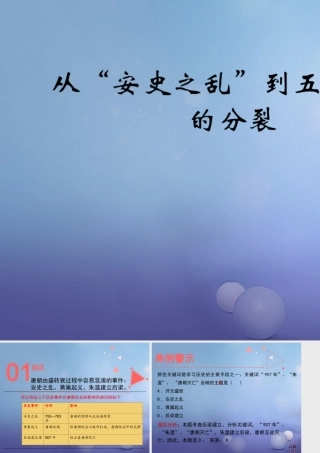 七年级历史下册 第5课 从 安史之乱 到五代十国的分裂误区预警素材 川教版 素材