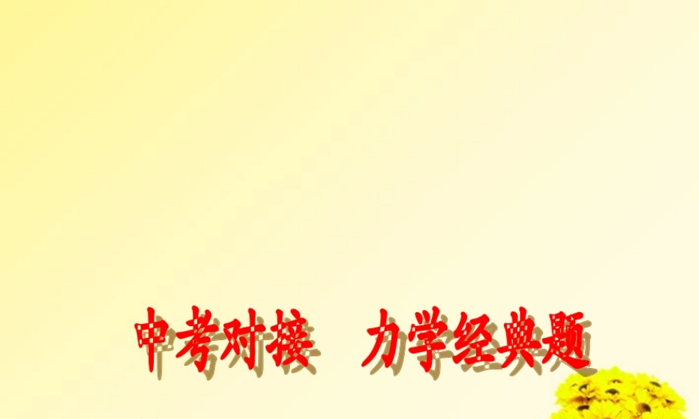 中考物理 对接 力学经典专题课件