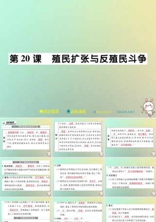 九年级历史上册 第七单元 工业革命、马克思主义的诞生和反殖民斗争 第殖民扩张与反殖民斗争课件 川教版 课件