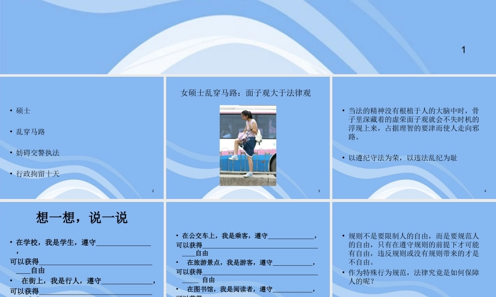 七年级政治下册 第七课(感受法律的尊严)课件 人教新课标版 课件