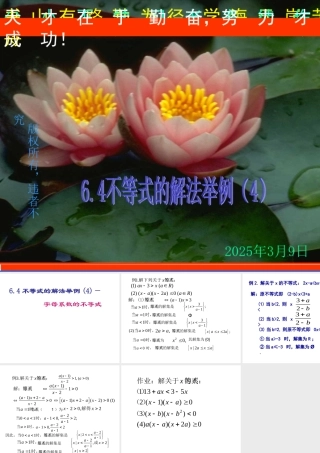 6.4(4) 第六章不等式课件 第六章不等式课件