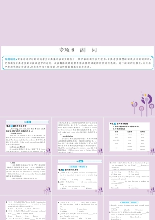中考英语总复习 第二部分 专项语法 高效突破 专题8 副词课件