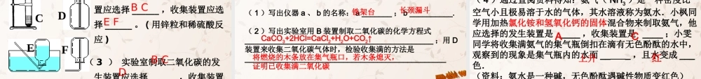 九年级化学上册 62 二氧化碳制取的探究课件 (新版)新人教版 课件