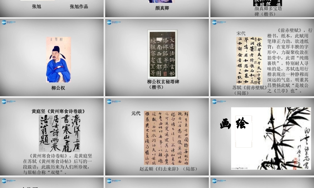 七年级历史下册 第21课 书法与绘画课件 川教版 课件