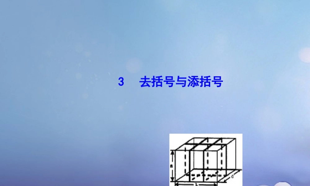 七年级数学上册 3.4 整式的加减 3.4.3 去括号与添括号教学课件1 (新版)华东师大版 课件