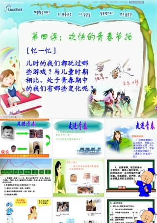 七年级上册第四课第一框 走进青春 教学课件