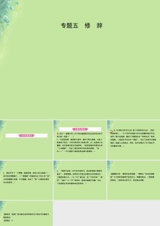 中考语文 专题五 修辞课件