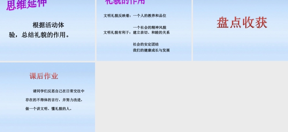 七年级政治上册 第十一课交往的艺术之礼貌的力量课件 教科版 课件