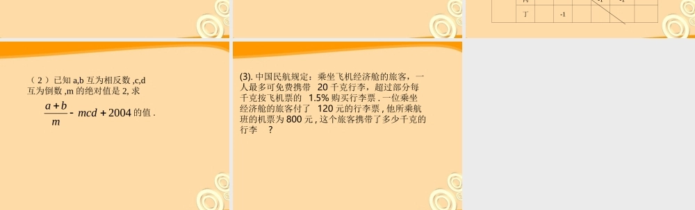 七年级数学上册 1.4 有理数的除法课件(2)人教新课标版 课件