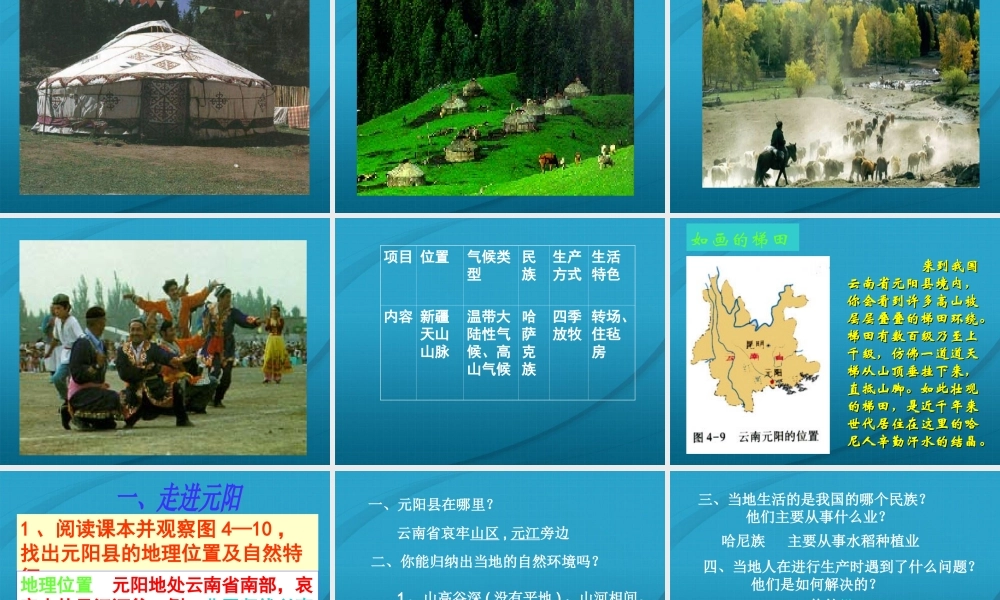 七年级历史与社会上册 第四单元第二课(与山为邻)课件人教新课标版 课件