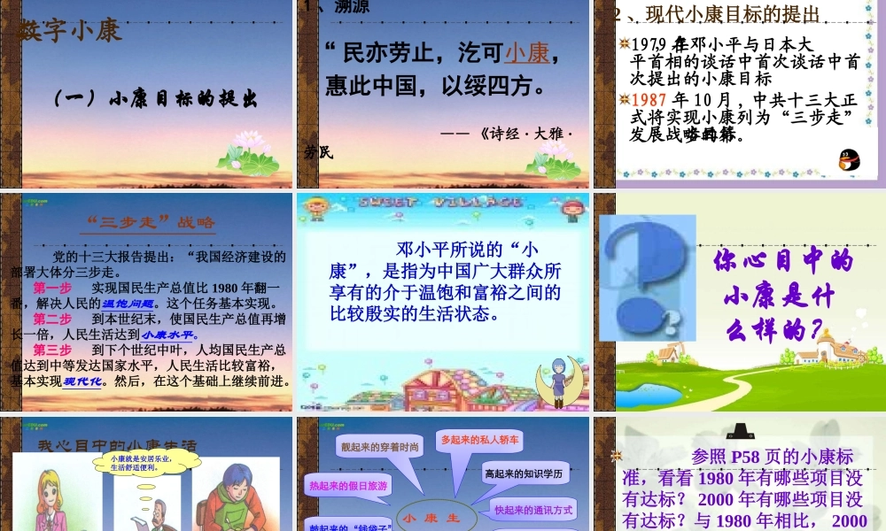 七年级政治下册 第五课第一节 小康家园课件 人民版 课件