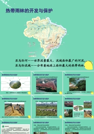 七年级地理下册 10.7 巴西——南美洲面积最大的国家 热带雨林作用与危机课件 晋教版 课件