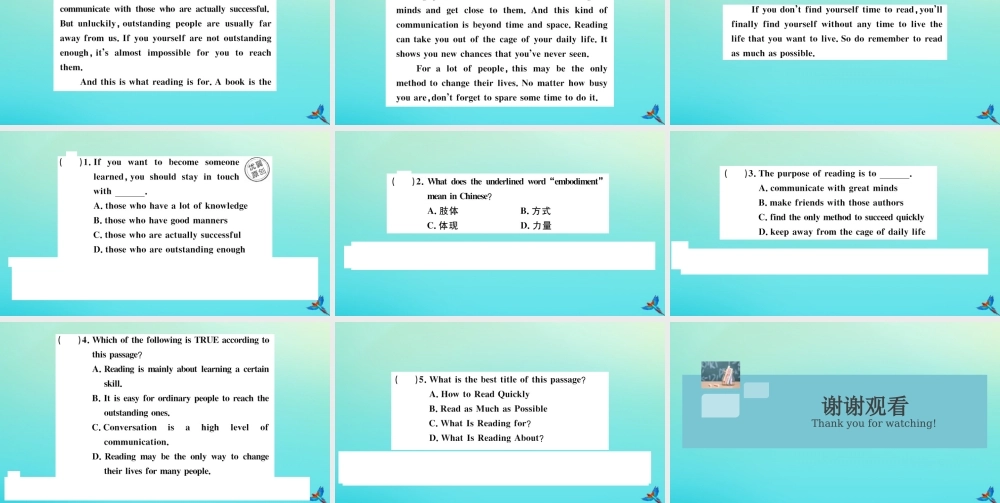 (江西专版)九年级英语全册 Unit 1 How can we become good learners(第2课时)习题课件 (新版)人教新目标版 课件