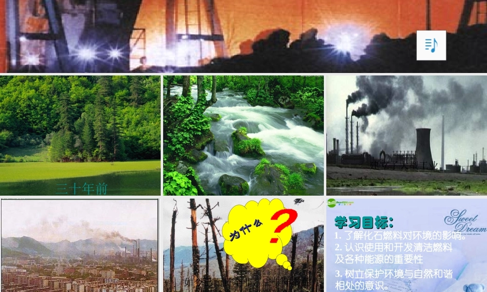 九年级化学上册 第七单元第三课题(使用燃料对环境的影响)课件 人教新课标版 课件