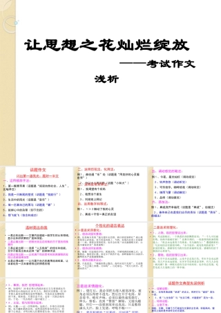 中考语文 作文提升训练课件