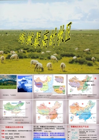 七年级历史与社会下册 第六单元 第4课 第1框(海拔最高的牧区)课件2 人教版 课件