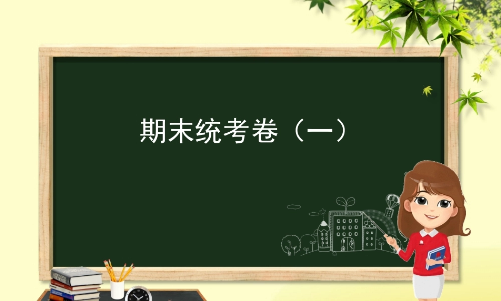 九年级化学 重点题目 期末统考卷(一)课件 (新版)新人教版 课件