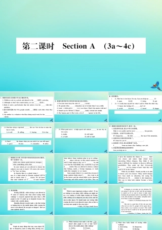 (江西专版)九年级英语全册 Unit 7 Teenagers should be allowed to choose their own clothes(第2课时)习题课件 (新版)人教新目标版 课件