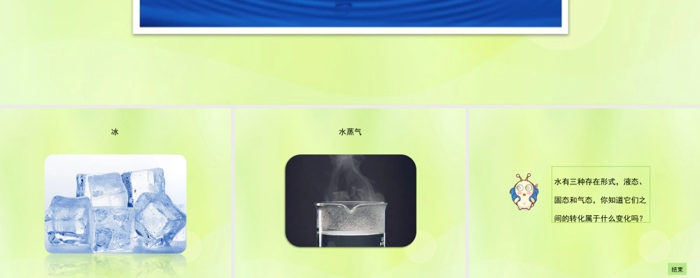 九年级化学上册 第1章 开启化学之门 第2节 化学研究些什么 课前思考 水、冰、水蒸气之间的变化素材 沪教版 素材