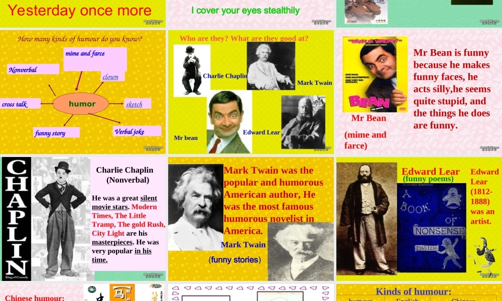 Unit3 a taste of english humour 新课标 人教版1 课件