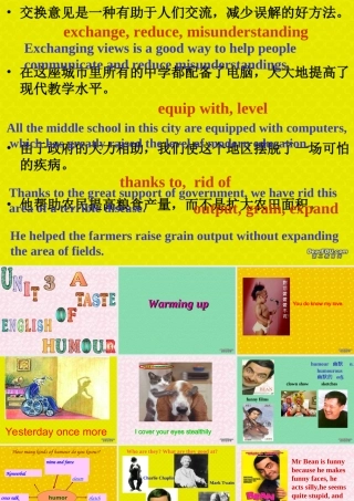 Unit3 a taste of english humour 新课标 人教版1 课件