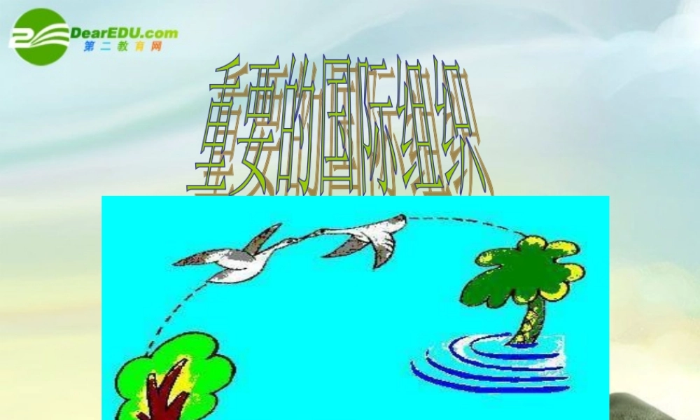 七年级地理上册 第三节重要的国际组织课件 湘教版 课件