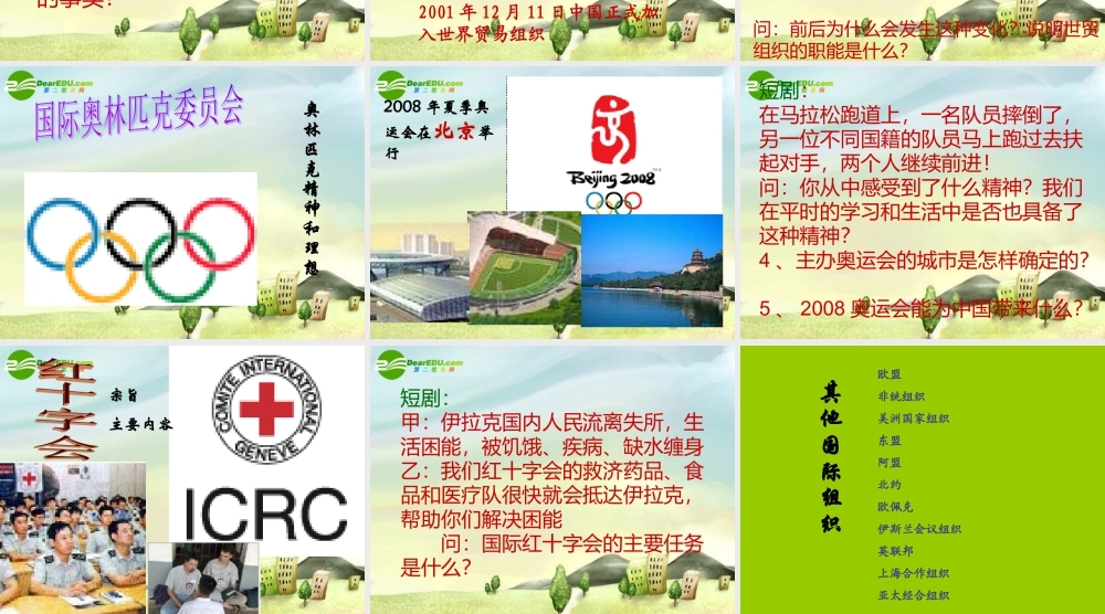 七年级地理上册 第三节重要的国际组织课件 湘教版 课件