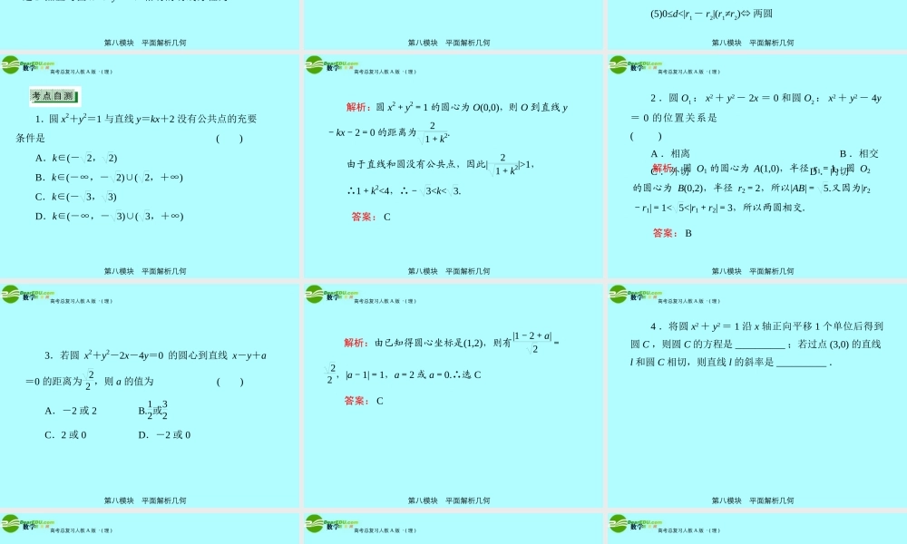 4直线 圆的位置关系课件 新人教A版 课件