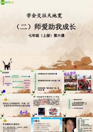 七年级政治上册 第6课(师爱助我成长)复习课件 鲁教版 课件