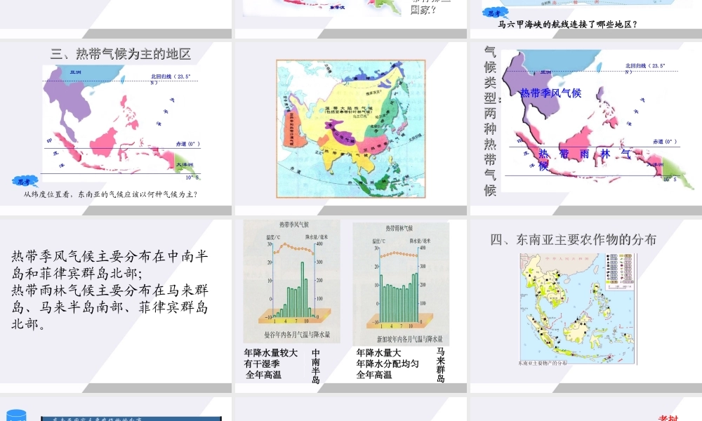 七年级地理下册 第七章第二节东南亚课件 人教新课标版 课件