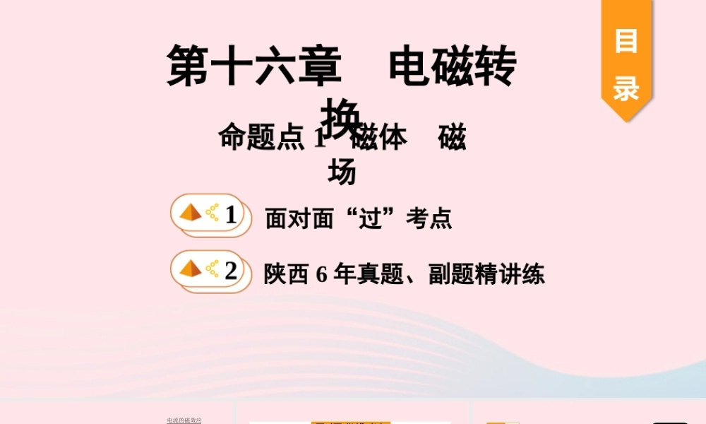 中考物理一轮复习 基础考点一遍过 第十六章 电磁转换 命题点1 磁体 磁场课件