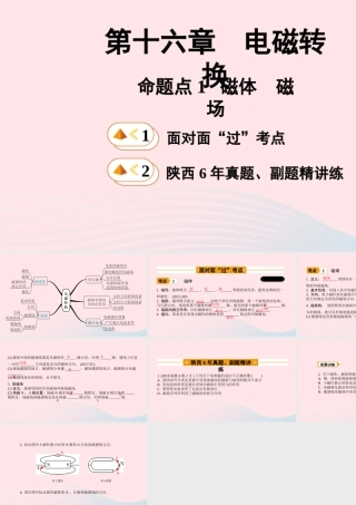 中考物理一轮复习 基础考点一遍过 第十六章 电磁转换 命题点1 磁体 磁场课件