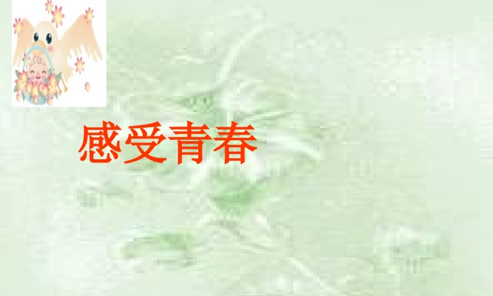 七年级政治感受青春2 七年级政治上：第四课 欢快的青春节拍 课件人教版新课标