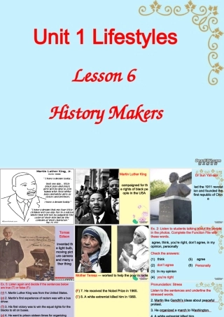 Modeul1 Unit2 Lesson2 History Makers 北师大版 课件
