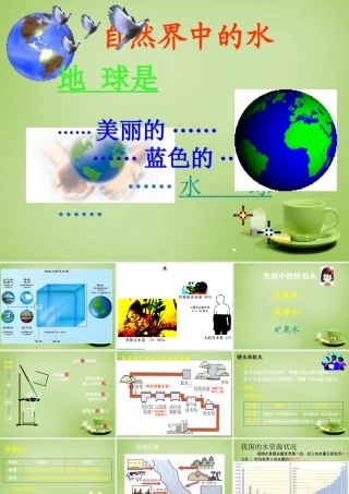 九年级化学全册(23 自然界中的水)课件 (新版)沪教版 课件