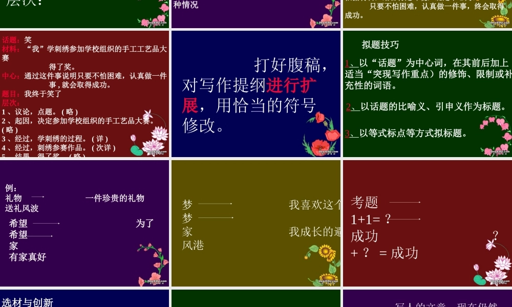 中考语文轻松作文辅导讲座课件